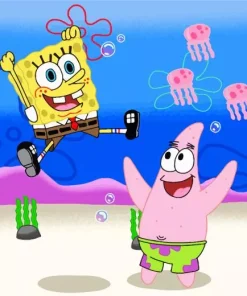 Spongebob And Patrick Jelly Diamond Painting