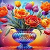 Vase Of Flowers Diamond Painting