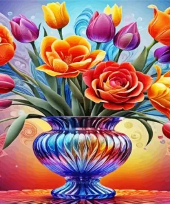 Vase Of Flowers Diamond Painting