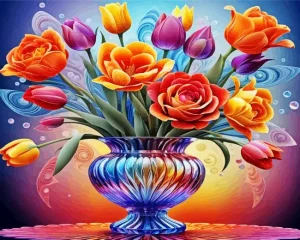 Vase Of Flowers Diamond Painting