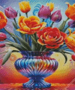 Vase Of Flowers Diamond Painting