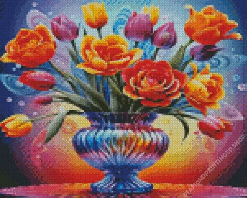 Vase Of Flowers Diamond Painting