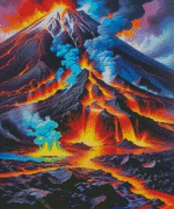 Volcano Art Diamond Painting