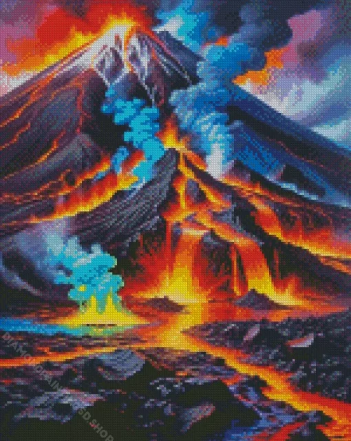 Volcano Art Diamond Painting
