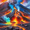 Volcano Art Diamond Painting