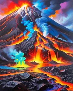 Volcano Art Diamond Painting