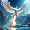 White Griffin Diamond Painting