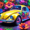 Floral Volkswagen Diamond Painting