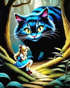 Alice And Cheshire Cat Diamond Painting