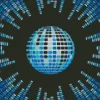 Blue Disco Ball Diamond Painting
