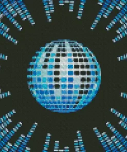 Blue Disco Ball Diamond Painting