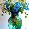 Blue Glass Vase Diamond Painting