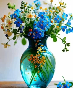 Blue Glass Vase Diamond Painting