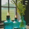 Blue Glass Vases Diamond Painting