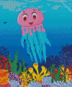 Cartoon Jellyfish Diamond Painting