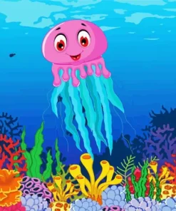 Cartoon Jellyfish Diamond Painting