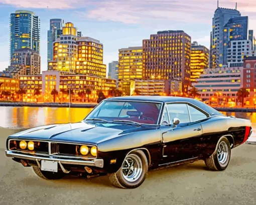 Classic 69 Charger Diamond Painting