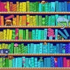 Colorful Book Shelf Diamond Painting
