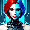 Cyberpunk Blue Girl Diamond Painting