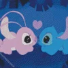 Disney Pink Stitch Diamond Painting