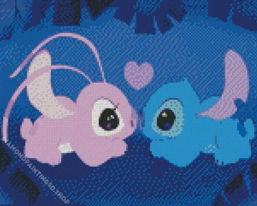 Disney Pink Stitch Diamond Painting