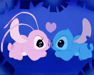 Disney Pink Stitch Diamond Painting