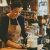 Female Barista Diamond Painting