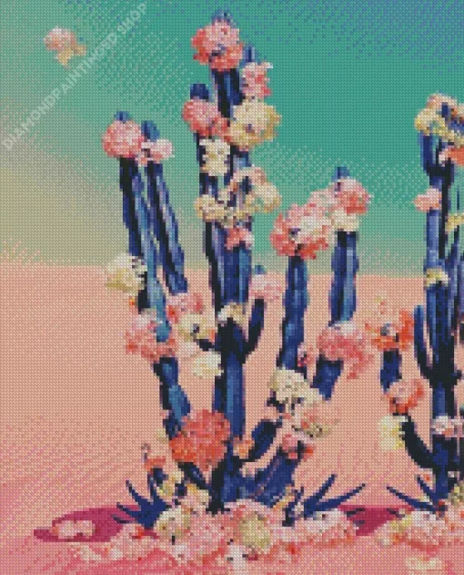 Floral Cactus Diamond Painting