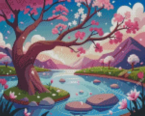 Illusrtation Blossom Diamond Painting
