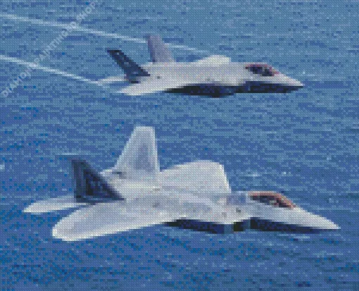 Lockheed Martin F22 Diamond Painting