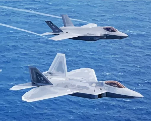 Lockheed Martin F22 Diamond Painting