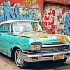 Old Blue Car Diamond Painting