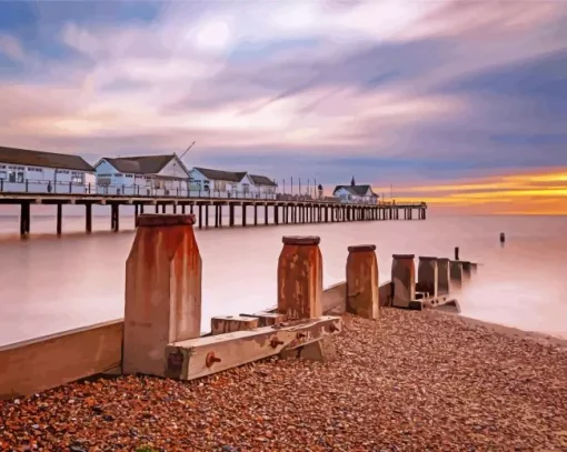 Southwold beach Diamond Painting