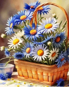Chamomile Basket Diamond Painting