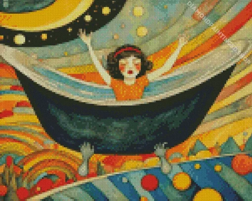 Girl In Bathtub Diamond Painting