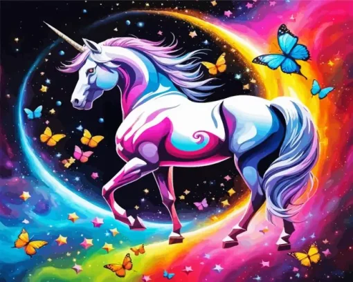 Galaxy Unicorn Art Diamond Painting