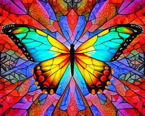 Geometric Butterfly Diamond Painting