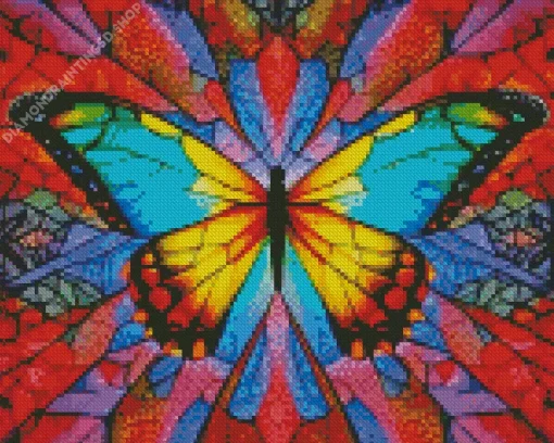Geometric Butterfly Diamond Painting