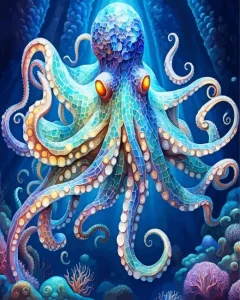 Ghost Octopus Diamond Painting
