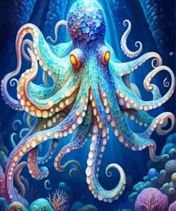 Ghost Octopus Diamond Painting