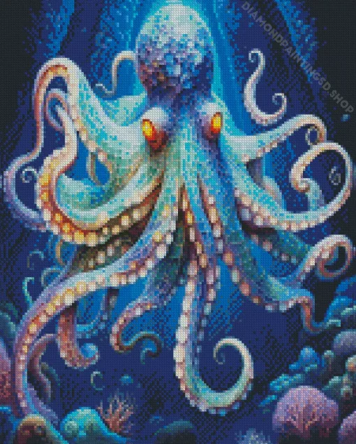 Ghost Octopus Diamond Painting