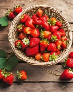 Basket Of Strawberries Diamond Painting
