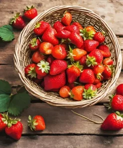 Basket Of Strawberries Diamond Painting