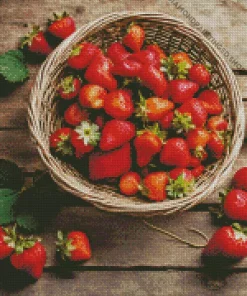 Basket Of Strawberries Diamond Painting