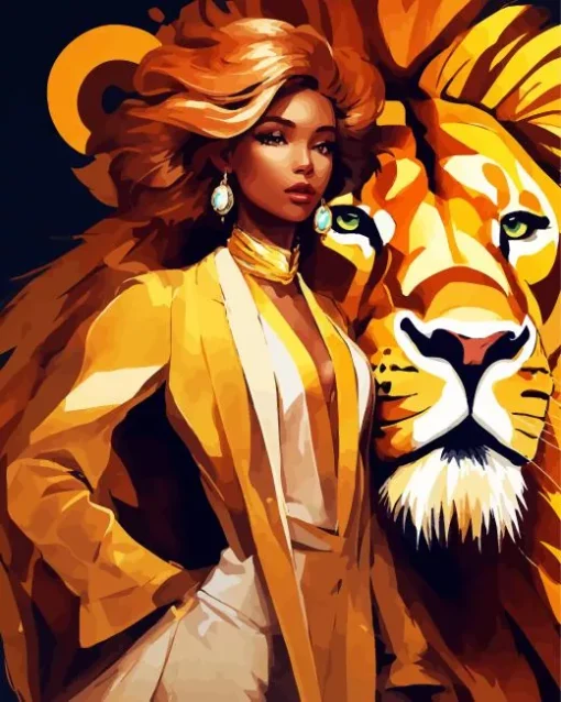 Beauty And The Lion Diamond Painting