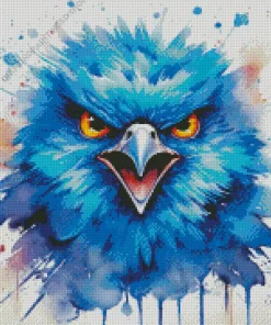 Blue Bird Face Diamond Painting