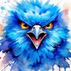 Blue Bird Face Diamond Painting
