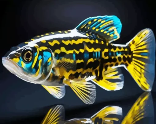 Black And Yellow Fish Diamond Painting