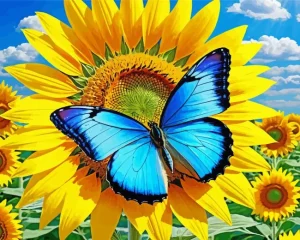 Butterfly And Flower Diamond Painting