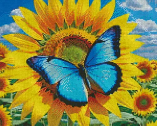 Butterfly And Flower Diamond Painting